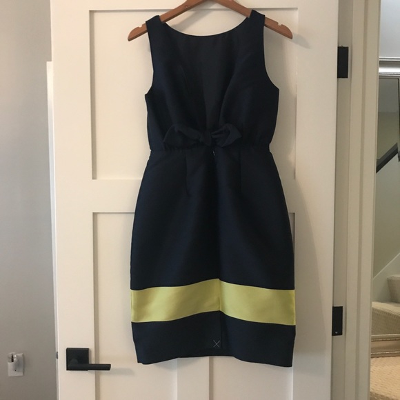 JCrew Collection Size 4 Navy and Gold dress. - Picture 7 of 8